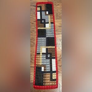 Vintage multi color polyester made in Korea scarf EUC 59”L x 13” W